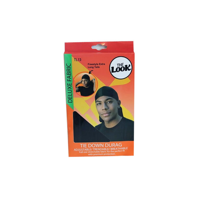 THE LOOK DELUXE FABRIC TIE DOWN DURAG CAP TL13