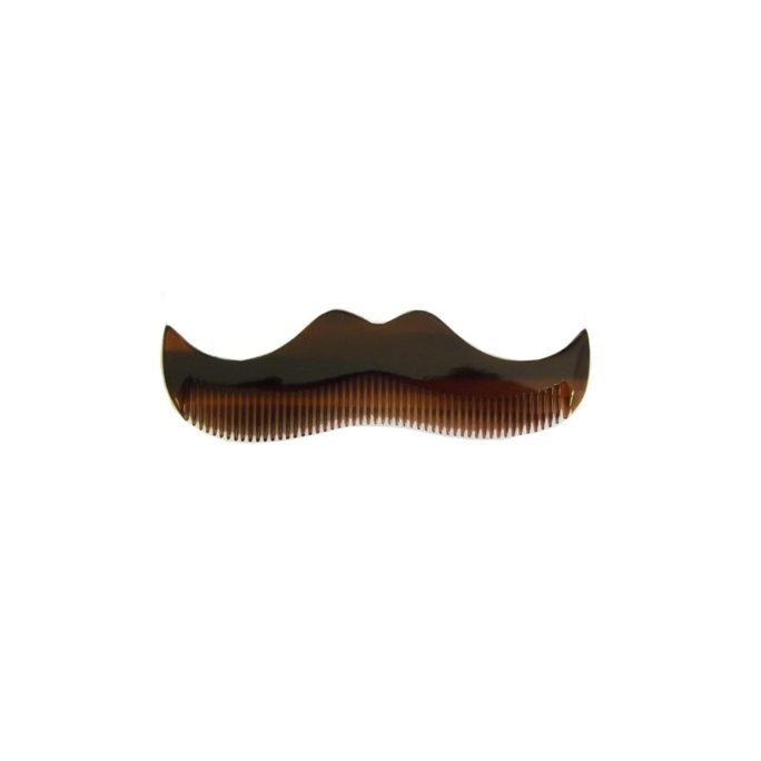 Morgan's Amber Moustache Shaped Comb