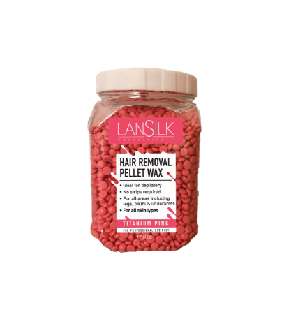 LANSILK HAIR REMOVAL PELLET WAX TITANIUM PINK L091 500G