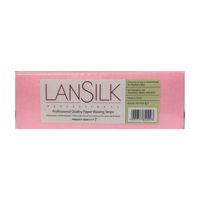 Lansilk Professional Quality Paper Waxing Strips Pink 100pcs