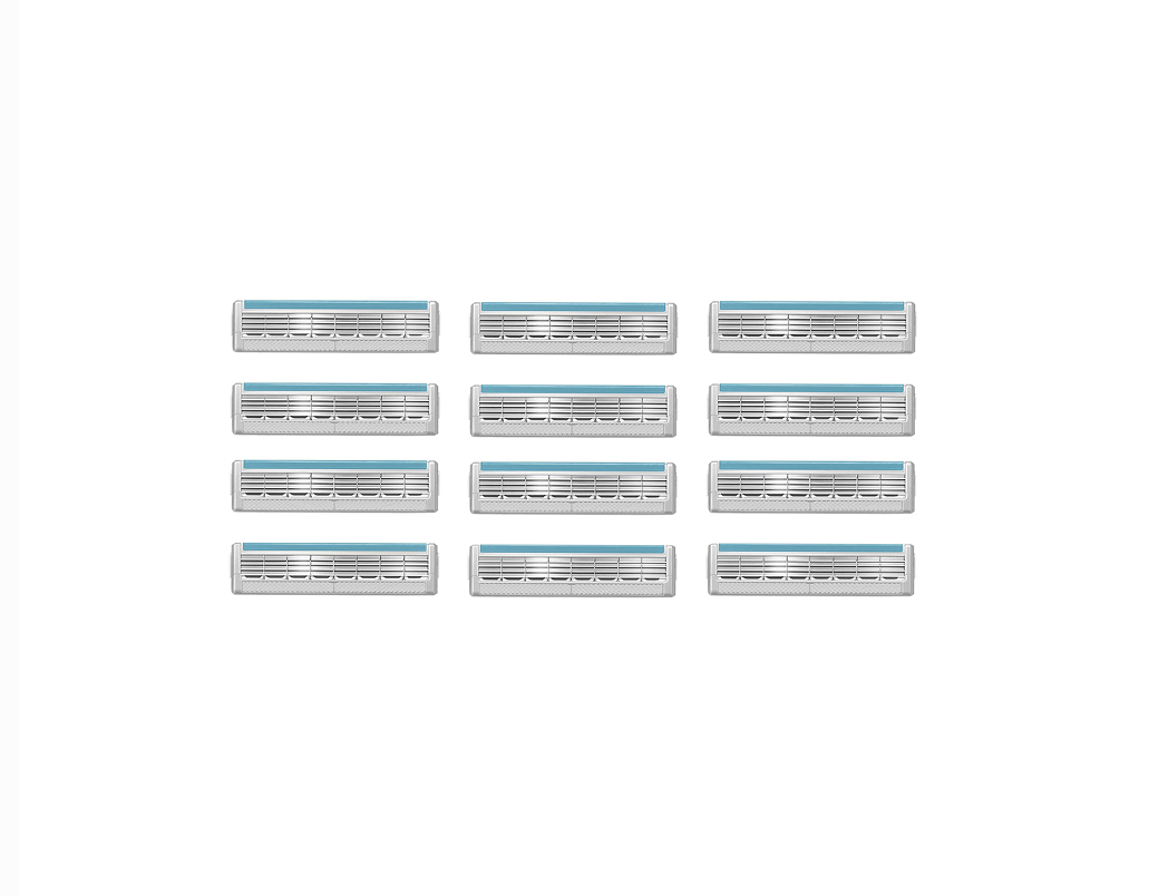 Wilkinson Sword Quattro Titanium Refill Razor Blade Cartridges - Pack of 12