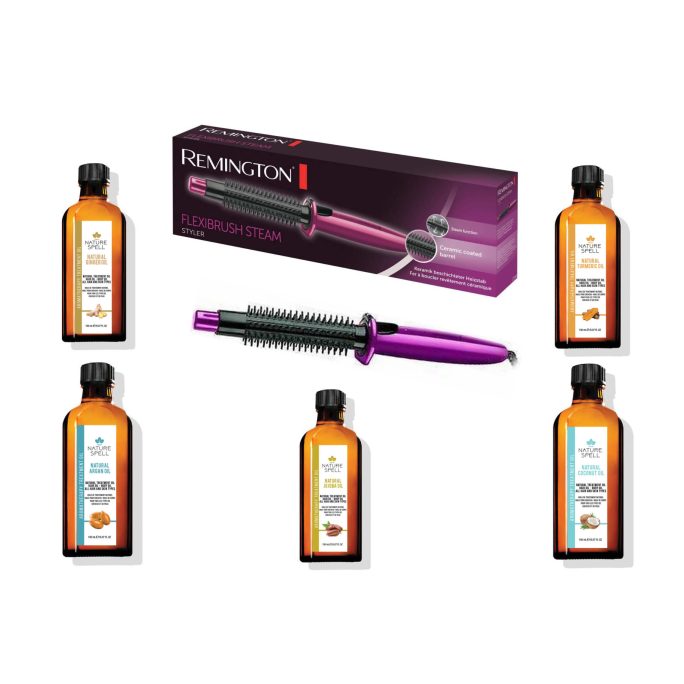 Remington Flexibrush Steam Styler CB4N With Choice of Nature Spell Hair Oil