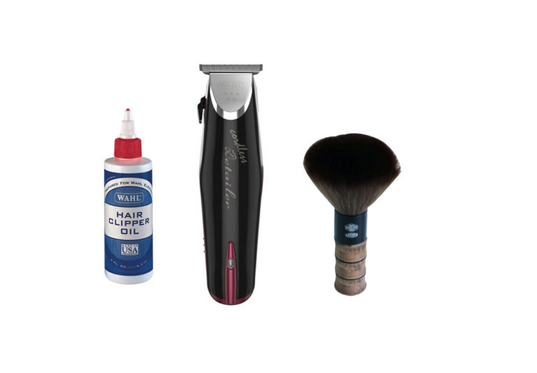 Whal Professional Cordless Detailer Trimmer With Wahl Clipper Oil & Nano Absolute Neck Brush G-407