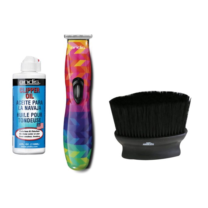 ANDIS Slimline Pro Li Cordless Trimmer With Andis Clipper Oil & Nano Absolute Neck Brush G-218