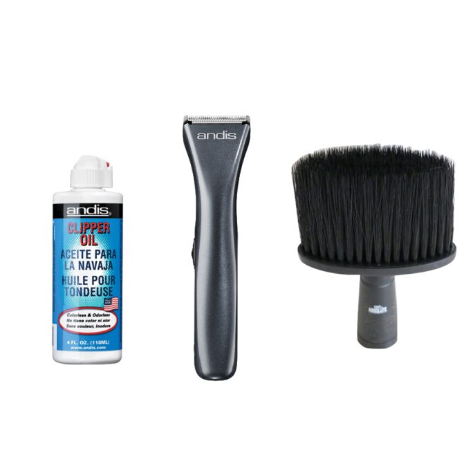 ANDIS Brios Cord/Cordless T-Blade Trimmer With Andis Clipper Oil & Nano Absolute Neck Brush G-220