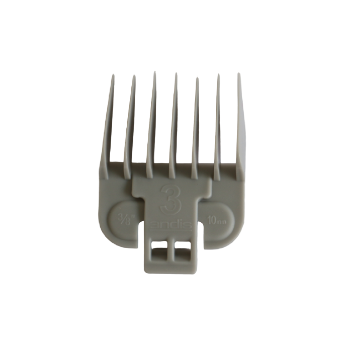Andis Clipper Blade Snap On Attachment Comb (3) 3/8" Grey
