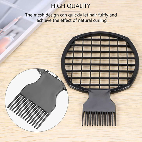 Curly Hair Comb, Net-Shape Black Lightweight Comb, Short Hair For Shaggy Hair