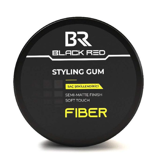 Black Red Hair Styling Wax Gum - Fiber