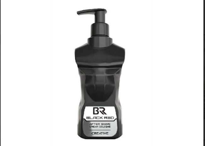 Black Red Aftershave Cream Creative