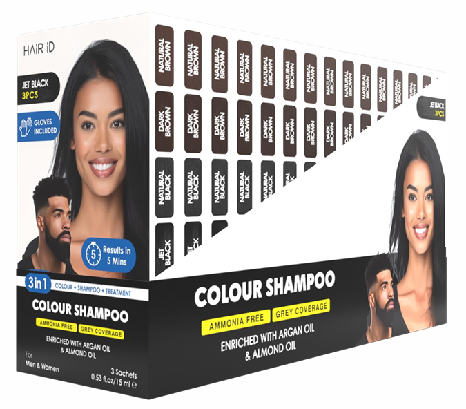 Hair ID 3 In 1 Ammonia Free Color Shampoo